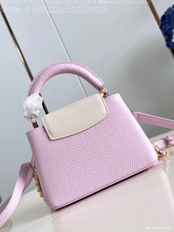Aaa replica bags MINI-21*14*8CM LOUIS VUITTON CAPUCINES 0811